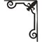Ekena Millwork Fleur De Lis Wrought Iron Bracket, (Single center brace), Antiqued Pewter 1 1/2"W x 10"D x 12"H BKTM01X10X12SFLAPW - alternate 6